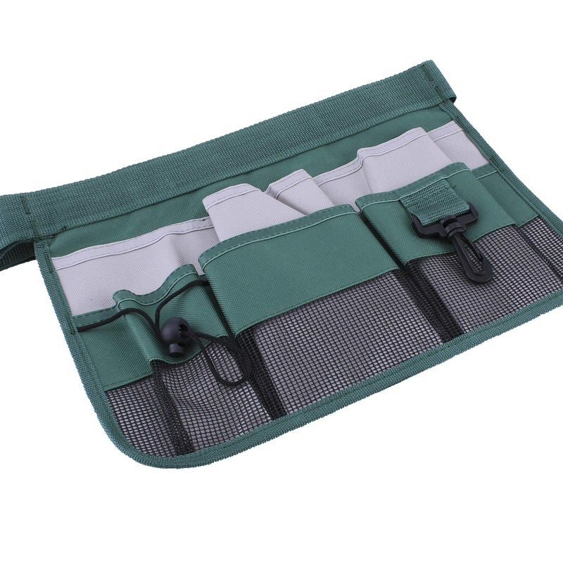 Geboor Gardening Tool Waist Bag Belt Heavy Duty Oxford Tool Apron with 7 Pockets of Different Sizes and Depth (Green) - Image 3